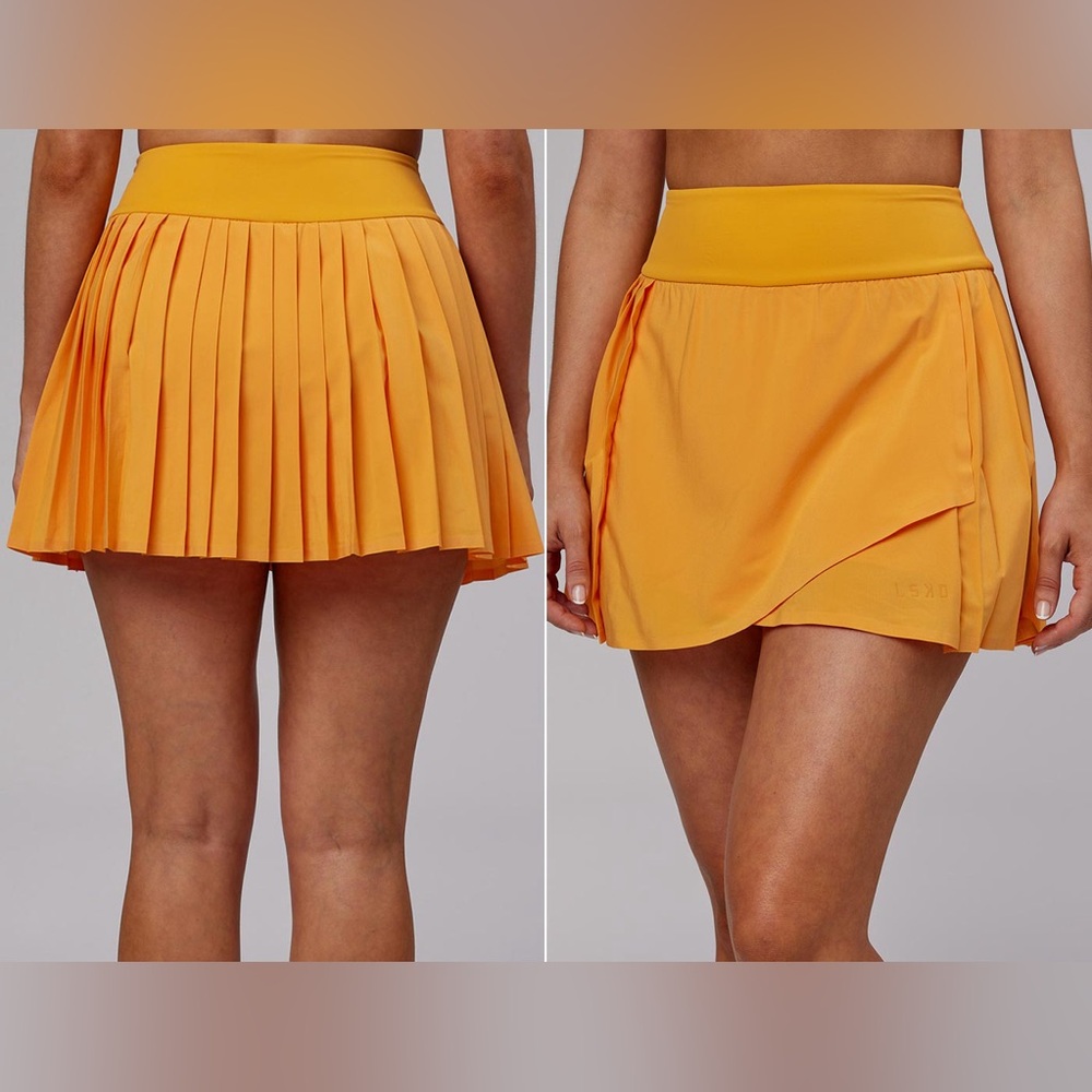 XS LSKD Yellow Rally Tennis Skirt